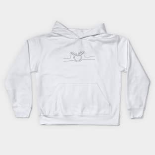 hand on heart Kids Hoodie